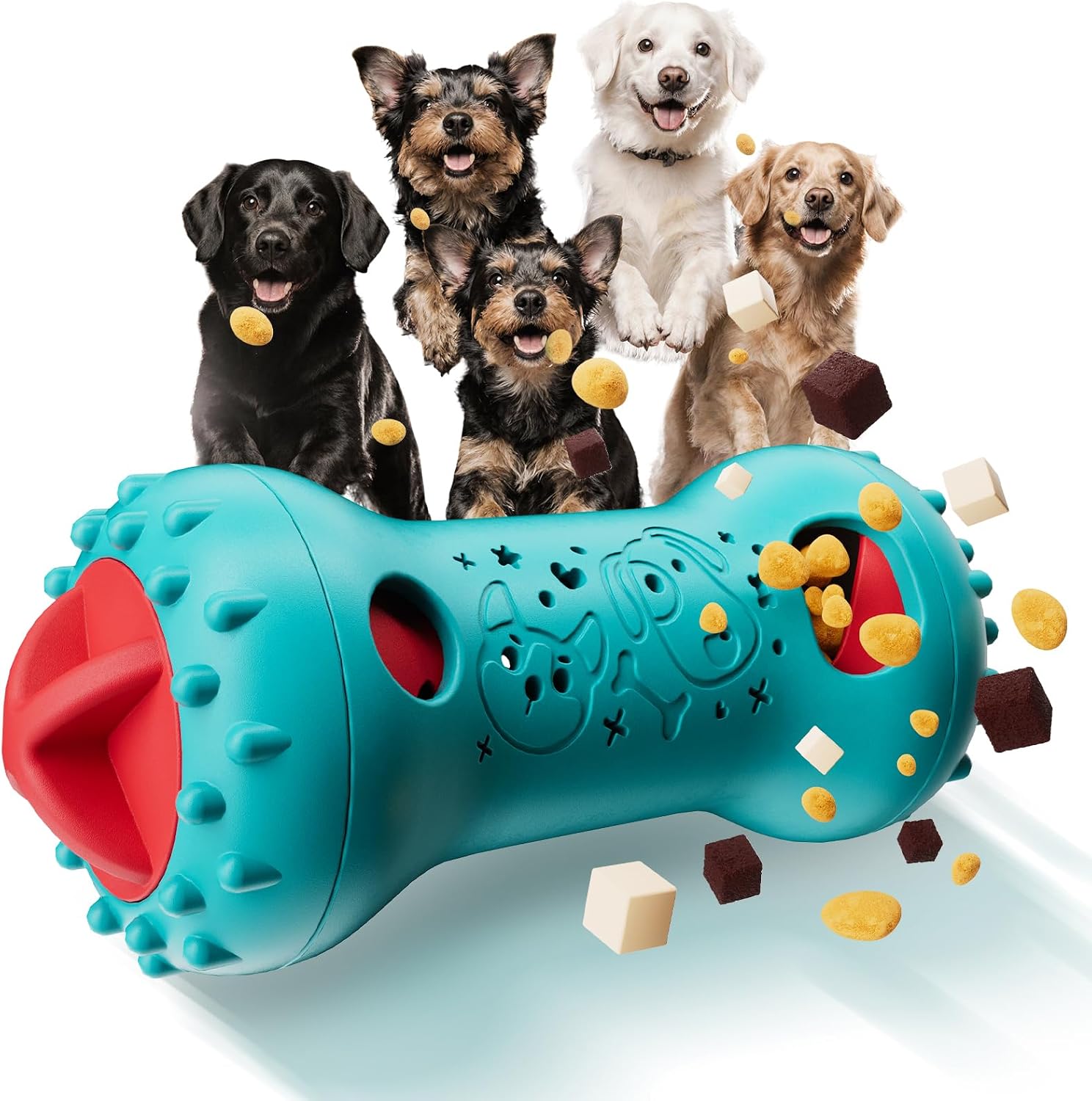 Interactive Dog Toys,Adjustable Treat Dispensing Toy to Keep Them Busy
